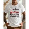 Men'S T-Shirt With Italian Phrase Print And Name Andrea - Minimalist // Casual T-Shirt, Gift For Andrea, Top With Italian Text, Machine Washable,