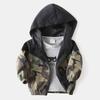 Boy S Camo Color Block Thin Hooded Jacket Kids Outerwear