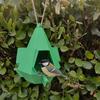 1pc Cyberpunk Style Bird Feeder, 3-Door & Single-Door Plastic, Lightweight Outdoor Garden Birdhouse In Black & Green Bird Feeder