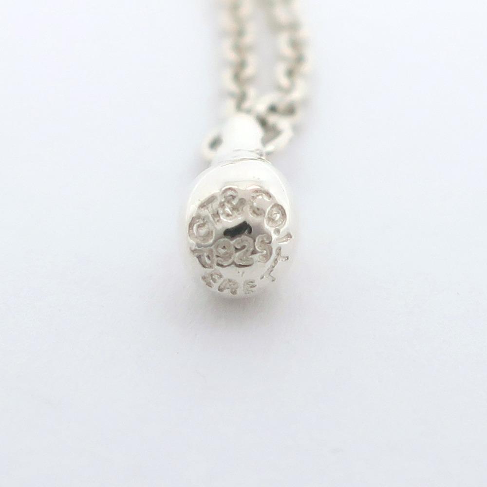 TIFFANY&Co. Teardrop 3P Necklace Silver925 4.3g Women Used