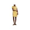 Ralph Lauren Vestito Giallo da Donna con Collo a Polo Ricamato e Maniche Corte 211799490-010