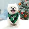 Santa's Little Yelper Printing Dog Christmas Bandanas Pet Christmas Gift Xmas Dog and Cat Bandanas Plaid Triangle Scarf Bibs