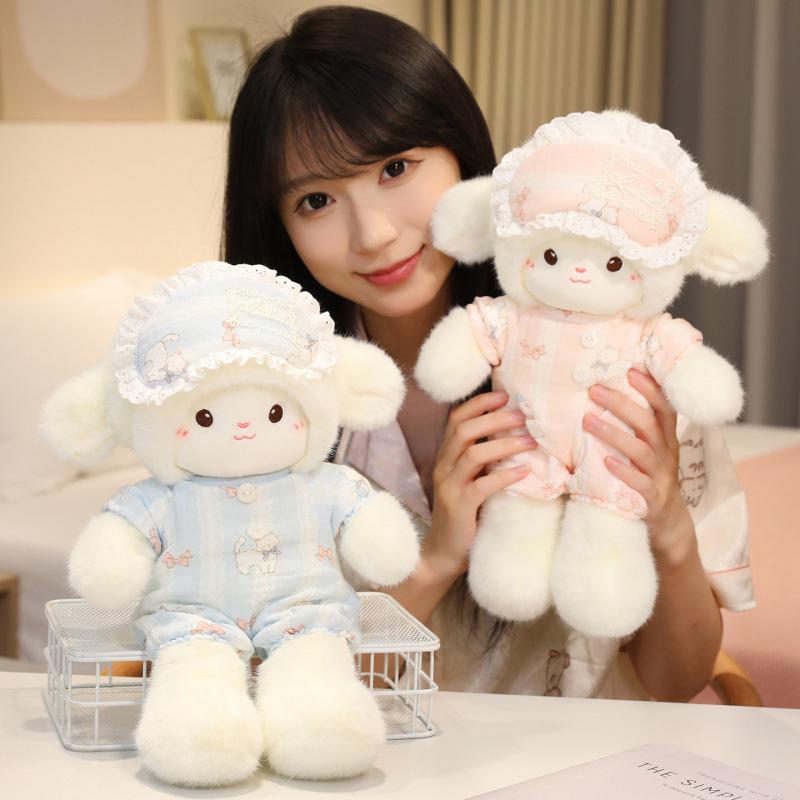 Cuddly Snotty Bear & Lamb Plush Pajama Doll for Kids