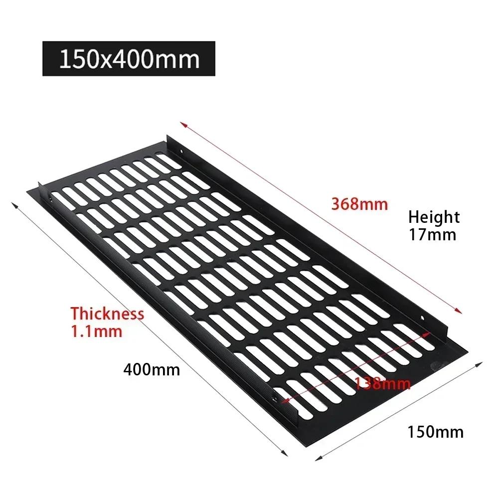 150mm Ventilation Grills Aluminium Rectangular Breathable Mesh Cabinet Wardrobe Air Vent Grille Ventilation-Cover Exhaust Grid