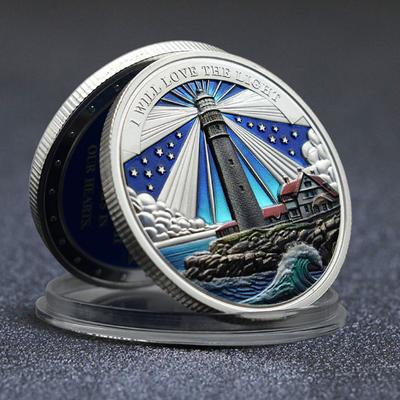 Lighthouse Ocean Coin Metal Collectible Coin Inspiring Long Voyage Travel Souvenir Coin for Self Collection Commemoration