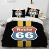 3D Print Historic Route 6 Mother Road Beding Set Bedrom Soft Modern Bedspreads Comefortable Soft with Soft Fabric Duvet Cover Quilt Pilowcase