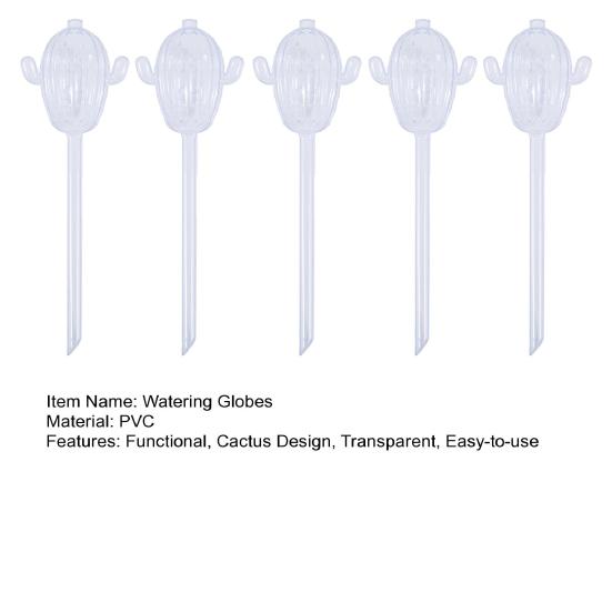Cactus Watering Globes Plant Self Watering Bulbs Transparent Automatic Watering Globes for Indoor Outdoor Plants Home Gardening