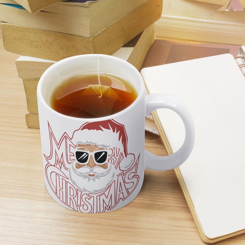 11oz White Coffee Mug with Durable Ceramic Body, Glossy Finish and Dual-Side Printing for Warm Drinks In Home Kitchen or Workplace