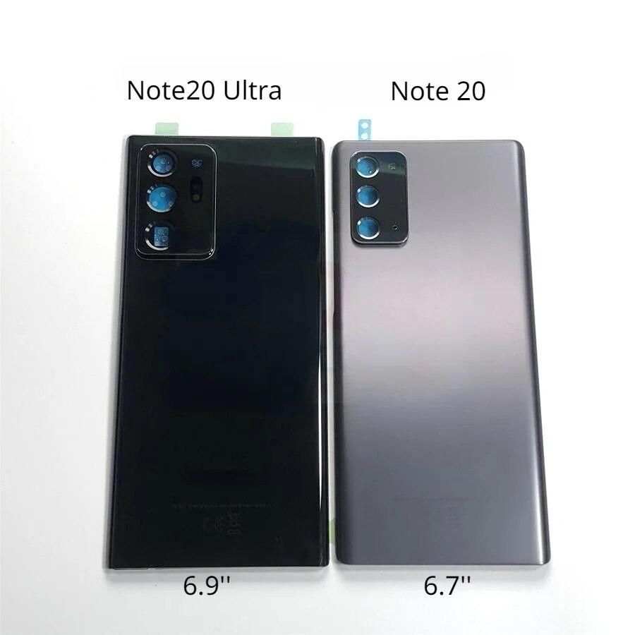 Back Glass For Samsung Galaxy Note 20 Ultra Note 20 Back Battery Cover Rear Door Housing  with Camera Lens