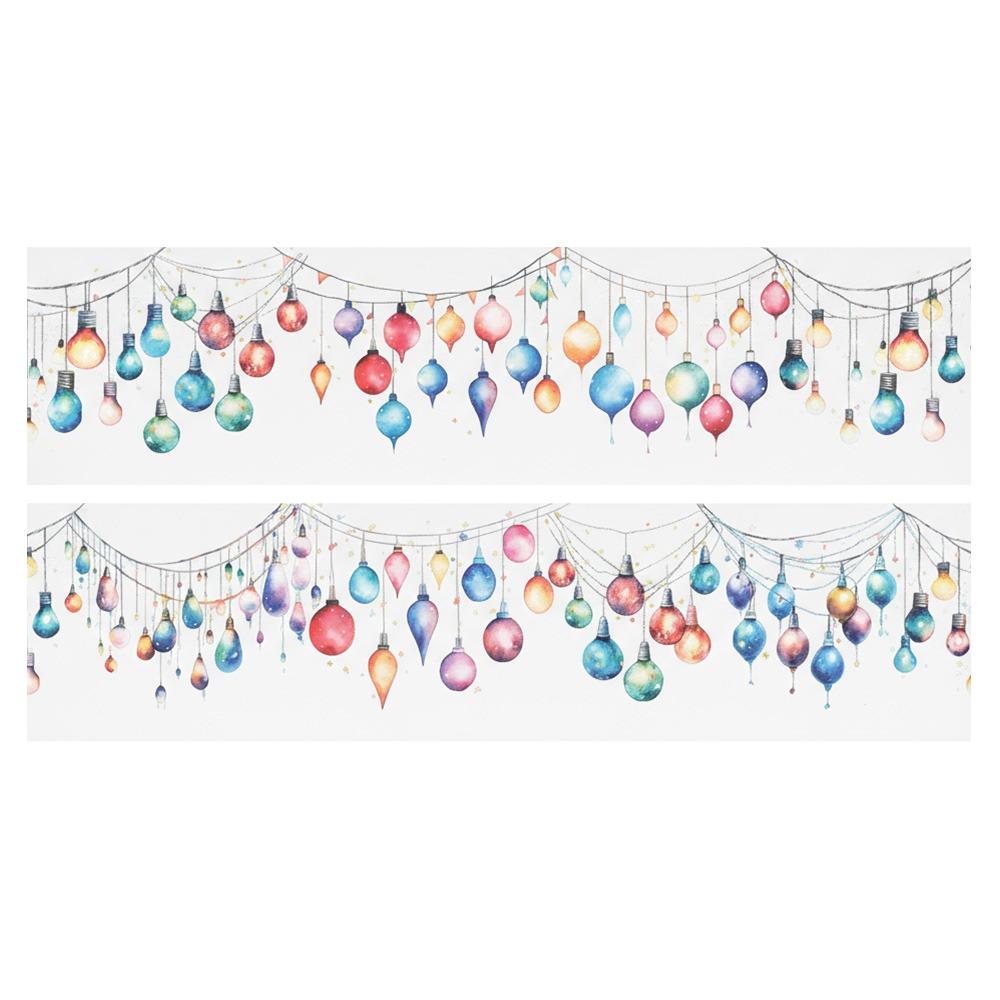 200cm/roll Journal Tapes PET Shell Glow Ornament Dairy Collage Stationer Multicolor Accessories Lamplight Decorative Tape