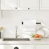 Stainless Steel Paper Towel Holder Adhesive Wall Mount Napkin Storage Rack  Bathroom