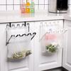 Trash Bag Holder Iron Cabinet Door Foldable Garbage Bags Storage Rack Kitchen Multifunction Bag