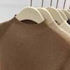 Módní pletený dámský svetr s polovičním rolákem a dlouhým rukávem, nový na začátek podzimu, slim fit pulovr, ležérní, jednoduchý, elegantní, tenký, spodní díl