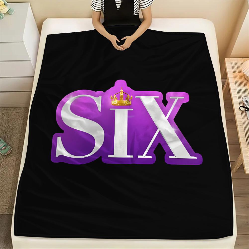 1PC SIX Print Flannel Blanket, High quality All Seasons, Home Decor, Warmth and Comfort, Perfect for Christmas Gifts