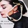 Western Retro Mapei Pearl Necklace Stud Earrings Set Hepburn Style Accessories Cheongsam Dress Neck Chain Women