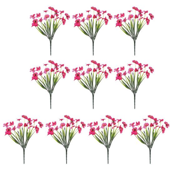 Artificial Flowers Adjustable Height Fade-Resistant Handmade Realistic Silk Petals No Watering Sunlight Floral Display Arrangement