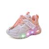 2025 Spring Kids' Light-Up Gradient Mesh Running Shoes – Trendy and Casual for Toddlers and Boys