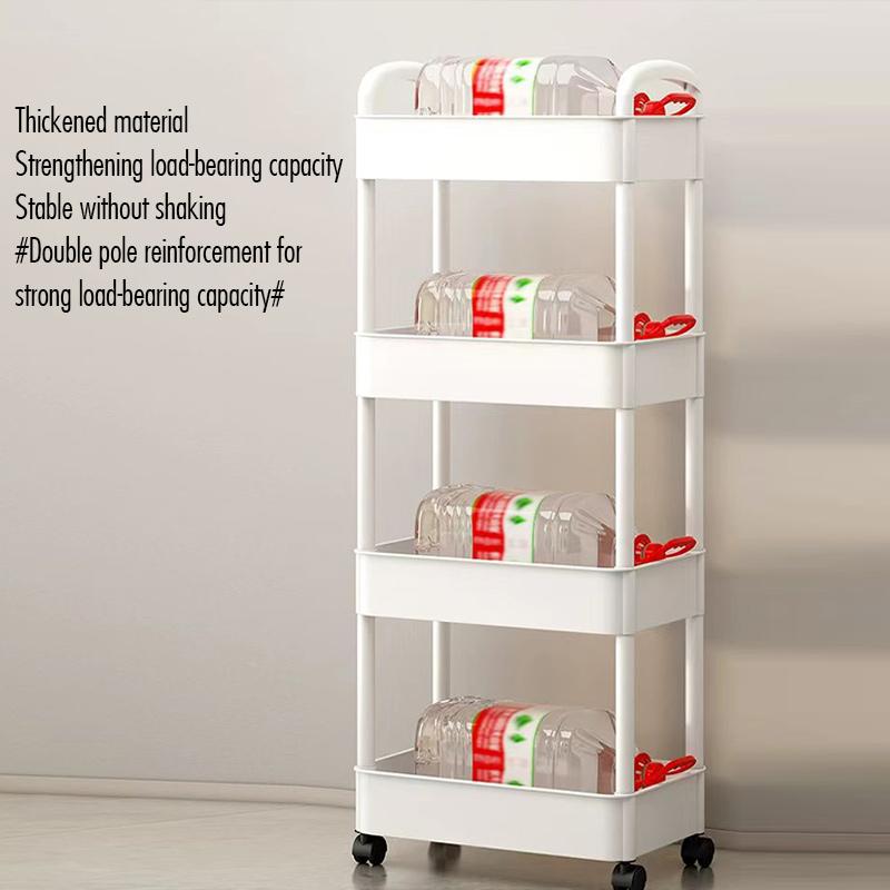 Storage Rack Storage Rack with Wheels Household Multi-layer Small Cart Storage Rack Floor To Floor Kitchen Bedroom Bathroom
