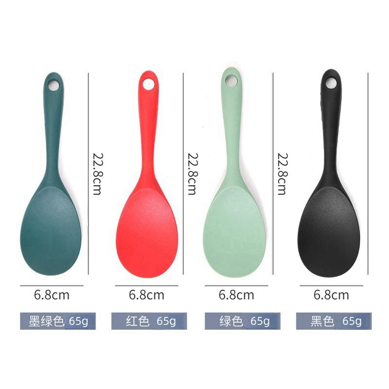 Hanging Silicone Rice Spoon Kitchen Ladle Non-stick Saucepan Electric Rice Cooker Cooking Scoop with Holes Household Items