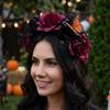 Gothic Artificial Flower Headband Realistic Costume Floral Head Wear  Halloween Party