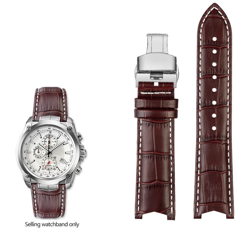 

Ремінець для годинника з натуральної шкіри для CASIO Edifice EF-524 EF-524D з коров ячої шкіри, браслет, чоловічий ремінець для годинника, шпилька або застібка-метелик EF524 22mm