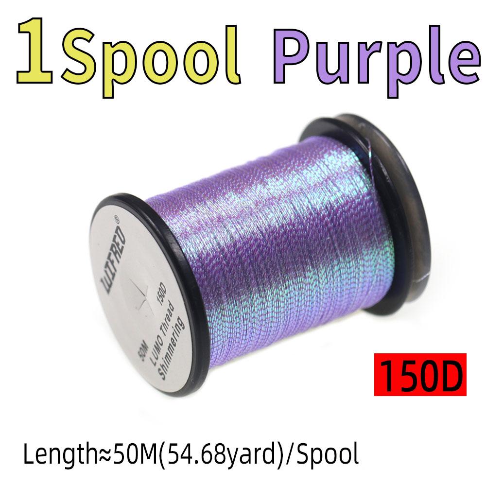 1Spool 150D Shimmering Lumo Fly Tying Thread Material Flashy and Glow Ideal for Buzzers, Dry/Wet Flies & Fly Body