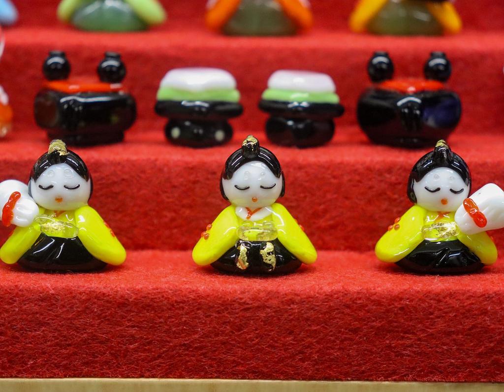 Glass Square Cute Glass Hina Doll Sewing Shoes Small