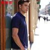 Hengyuanxiang Men's Solid Color Short Sleeve Polo Shirt