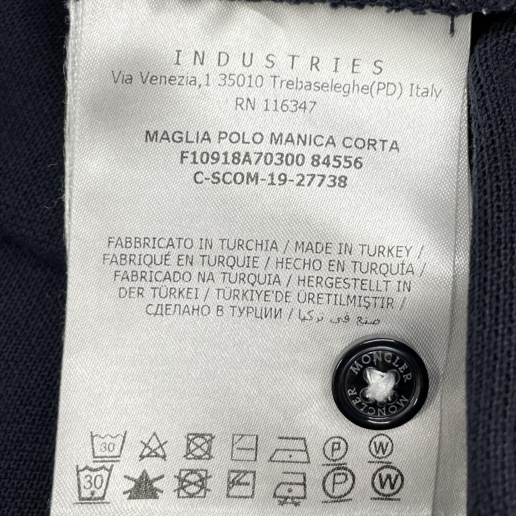 MONCLER MAGLIA POLO MANICA CORTA polo shirt tops XL NavyUsed