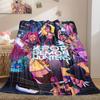 1Pc K-Pop Demon Hunters Print Flannel Blanket, High Quality Digital Printing, Comfortable for All Seasons, Home DecorGifts821029