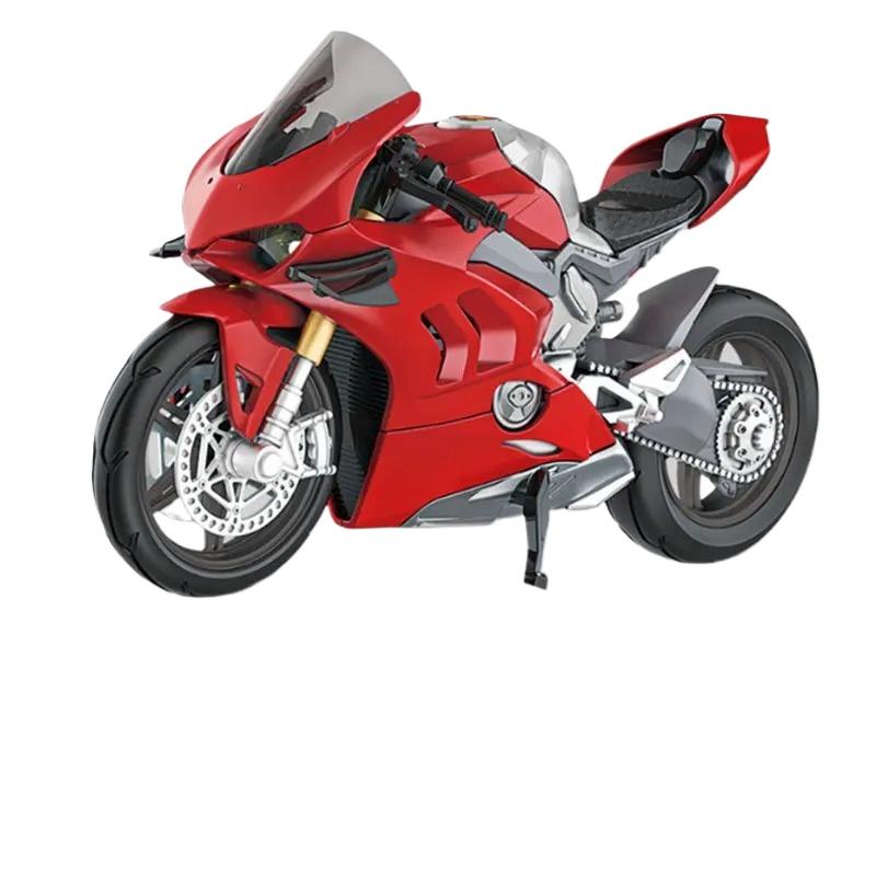 

1/12 Panigale V4S Corse Assembly Version Alloy Motorcycle Model Diecast Metal Racing Motorcycle Model Sound Light Kids Toys Gift красный