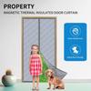 Insulated Door Curtains Polyester Shades Magnetic Thermal Door Cover For Winter For Room Bedroom Home Patio Closet Garage