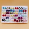 36 Pairs Mixed Color Resin Flower Stud Earrings Gift Set for Women