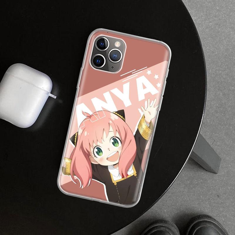 S-Spy Family Anya Phone Case Cover for iPhone 11 12 13 Mini 14 15 Plus 16 Pro Max 17 Air 7 8 + SE Art Customized Fundas 11 12 13