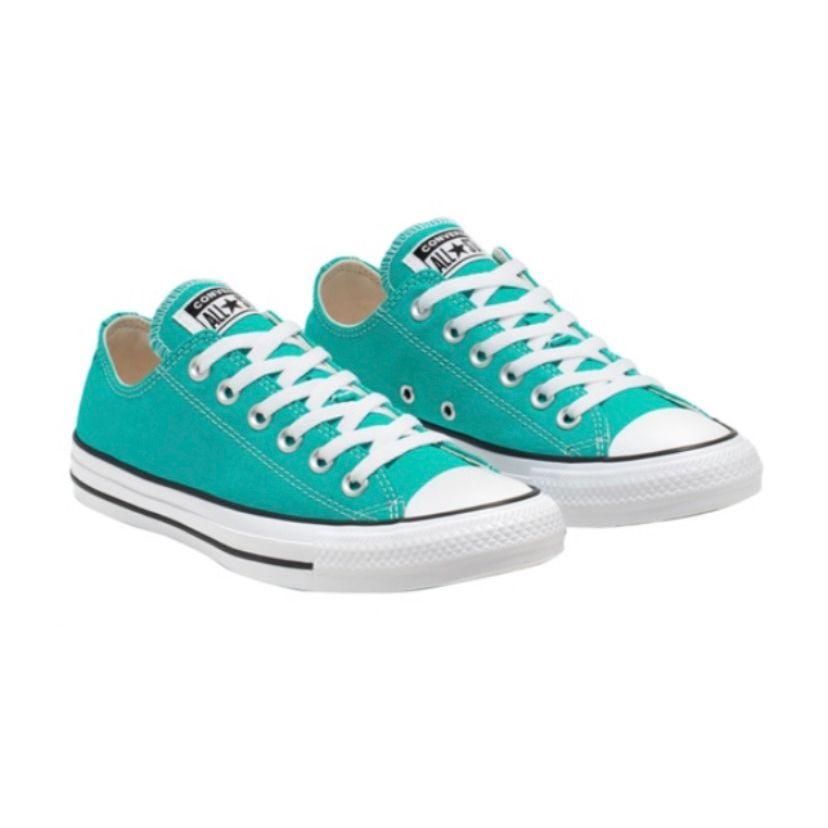 Converse Chuck Taylor All Star Ox Fashion Versatile Low Top Canvas Shoes Unisex Sneakers Green 166267F