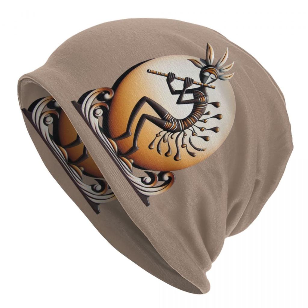 Custom Southwest Tribal Native American Kokopelli Skullies Beanies Caps Streetwear Winter Warm Knit Hat Adult Unisex Bonnet Hats