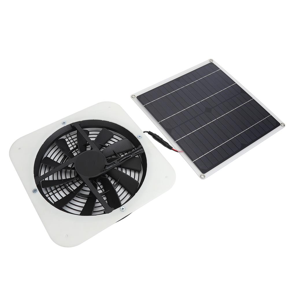Solar Panel Fan Kit Solar Exhaust Fan 100W Solar Powered Panel with 10inch Round Fan for Greenhouse Shed Chicken Coop
