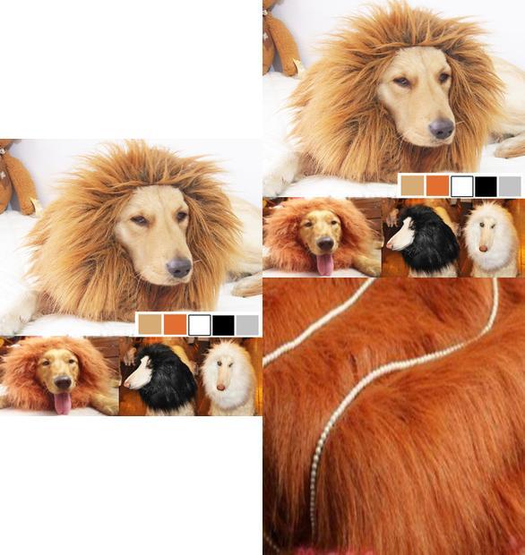 Jungle King Pet Costume Lion Hat With Faux Fur For Small Dogs