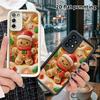 Phone case: 2D flat design suitable for Samsung Galaxy A34 A35 M05 M06 S20 S22 S21 FE Plus 5G protective case, gingerbread man, perfect Christmas and 