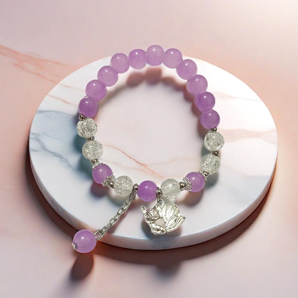 2025 Jadeite Green Jade Rabbit Bracelet: High-End Chinese Style, Year of the Snake, Elegant Women's Niche Beaded Design