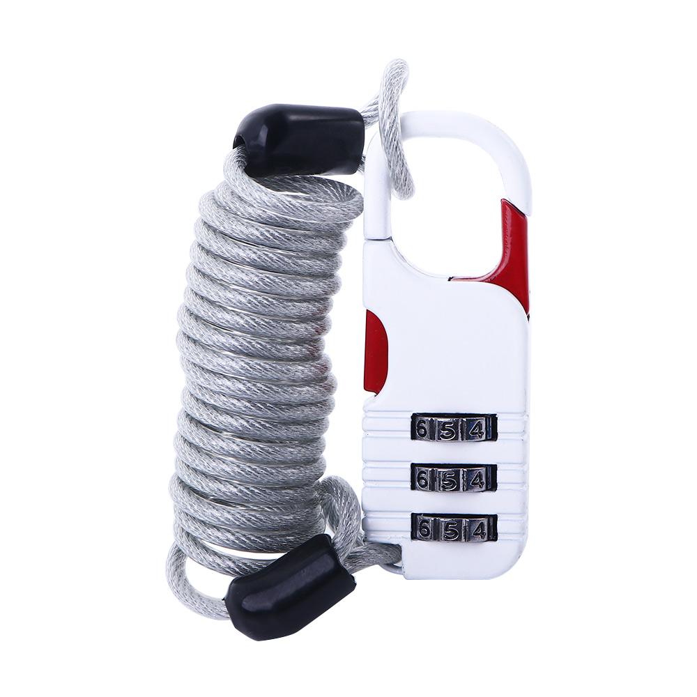 Password Bicycle Accessories Cable Lock Cable Bicycle Lock Security Lock Helmet Lock Cable Lock
