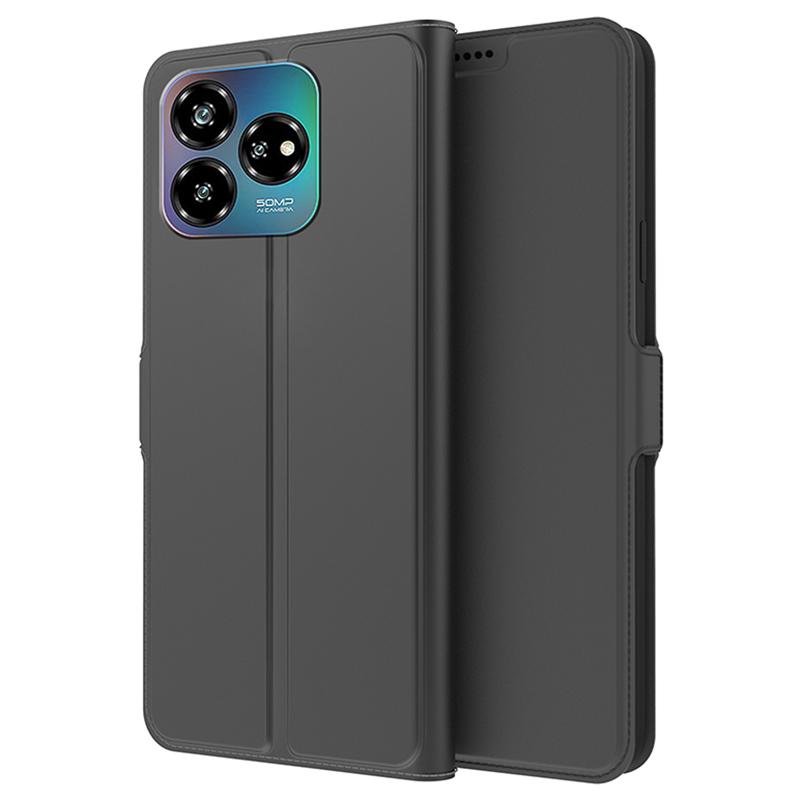 

Для ZTE Axon 60 Lite чехол PU кожаный держатель для карт подставка защитный чехол для телефона Black