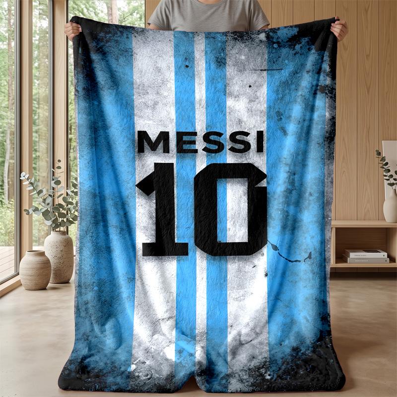 Coperta Tematica Squadra Nazionale di Calcio Argentina Morbida Coperta in Pile di Flanella Calda Leggera Coperta Plaid per Casa Divano Letto