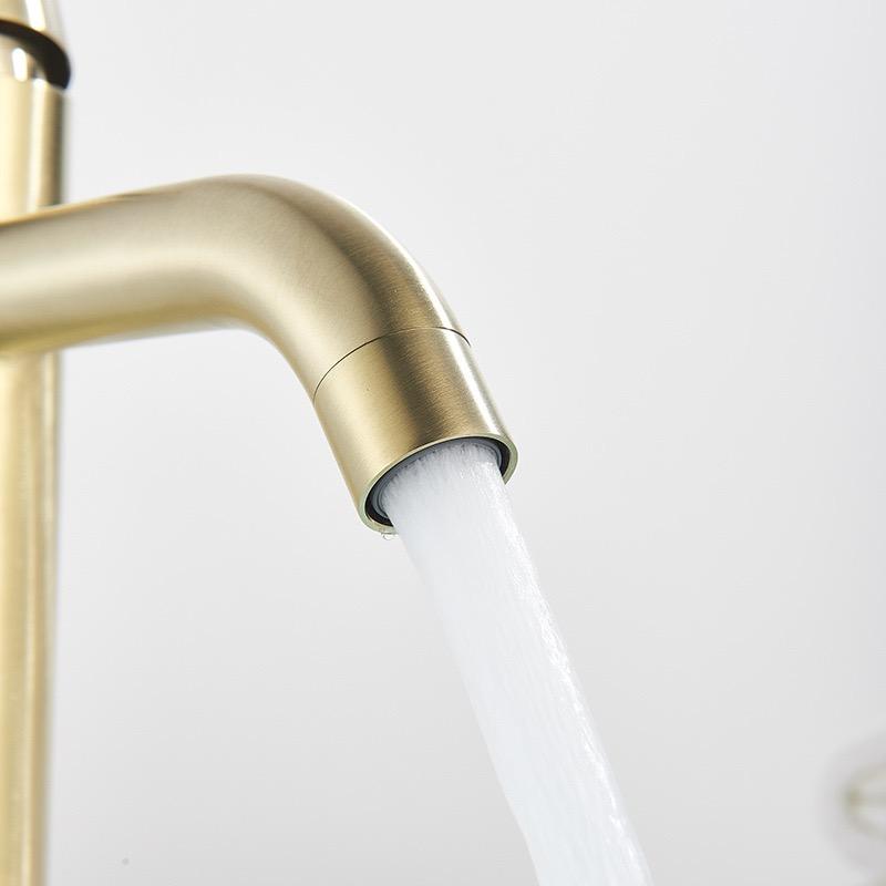 Single Cold Tap Brushed Gold Basin Faucet Bathroom Faucet Water Faucet Waterfall Bathroom Tap 304 Stell Stainless