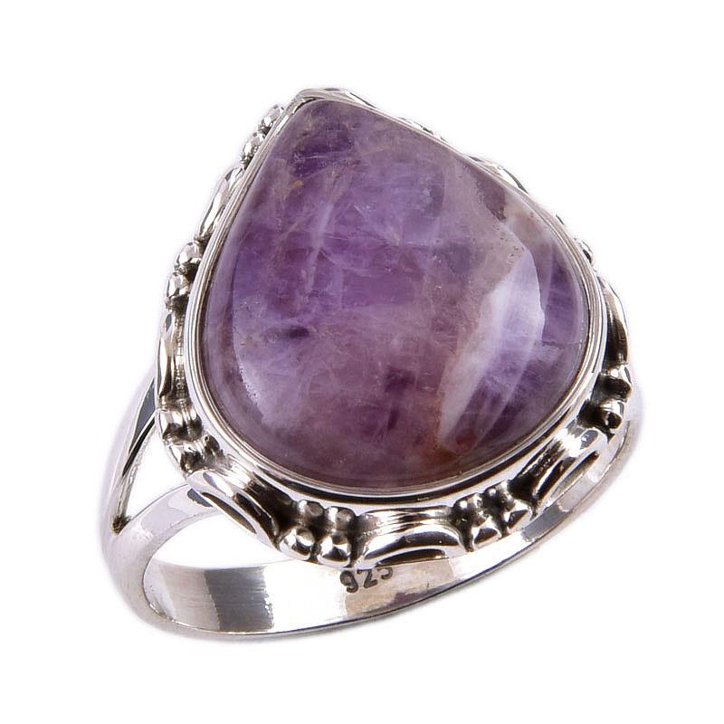 Natural Tiffany Stone Gemstone 925 Solid Sterling Silver Jewelry Ring S.8 O9i66