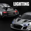 1:24 R8 LMS GT2 Racing Car Alloy Car Model Diecast Metal Toy Car Model Sound and Light Collection Kids Gift