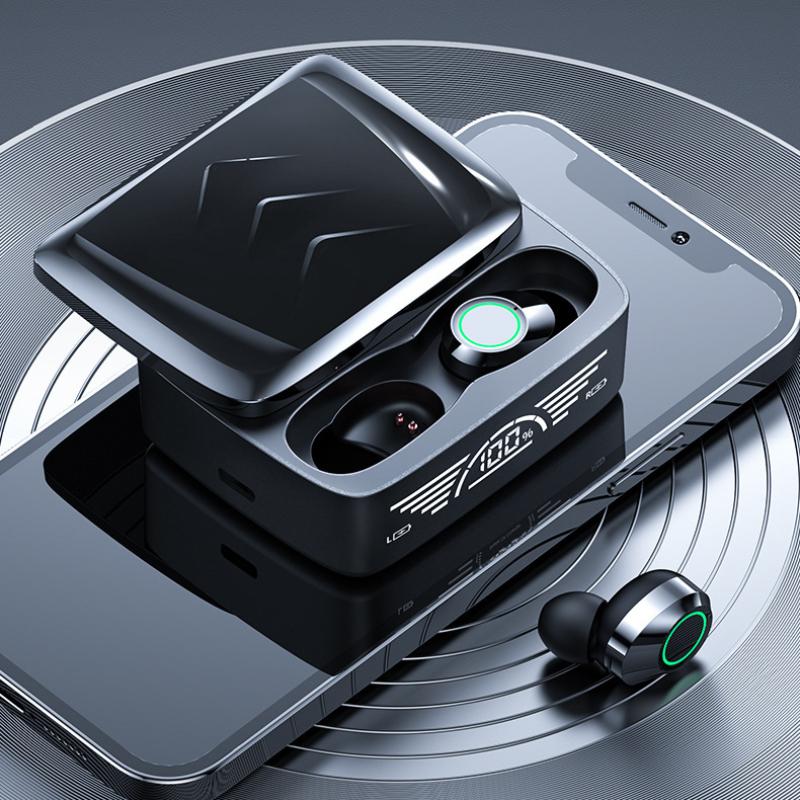 Produs nou Căști fără fir Bluetooth Numărul TWS Afișează glisorul Numărul Smart Touch Afișează Muzica Căști fără fir