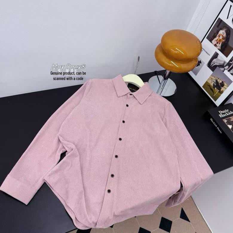 

Max Daex Multi-color Corduroy Long Sleeve Loose Casual Shirt Medium