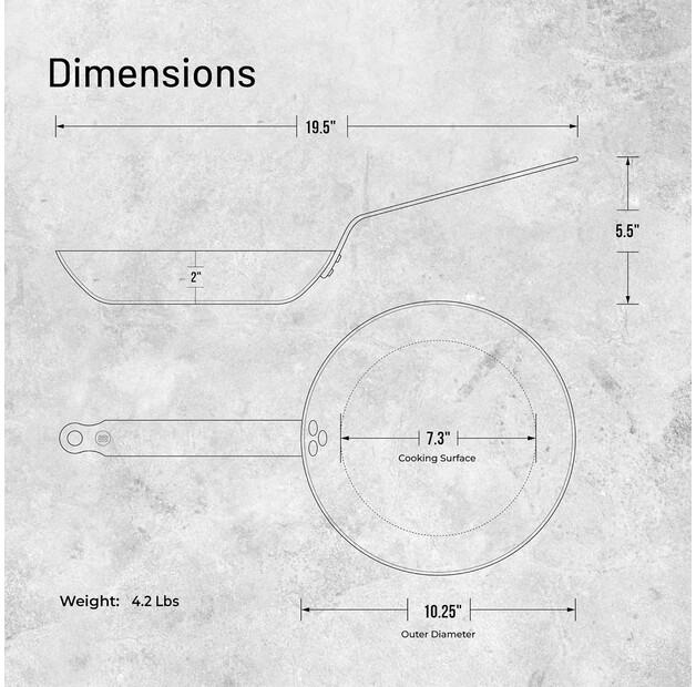 Frying Pan De Buyer Mineral B Element, 26 Cm, 1.67 L (5610.26)