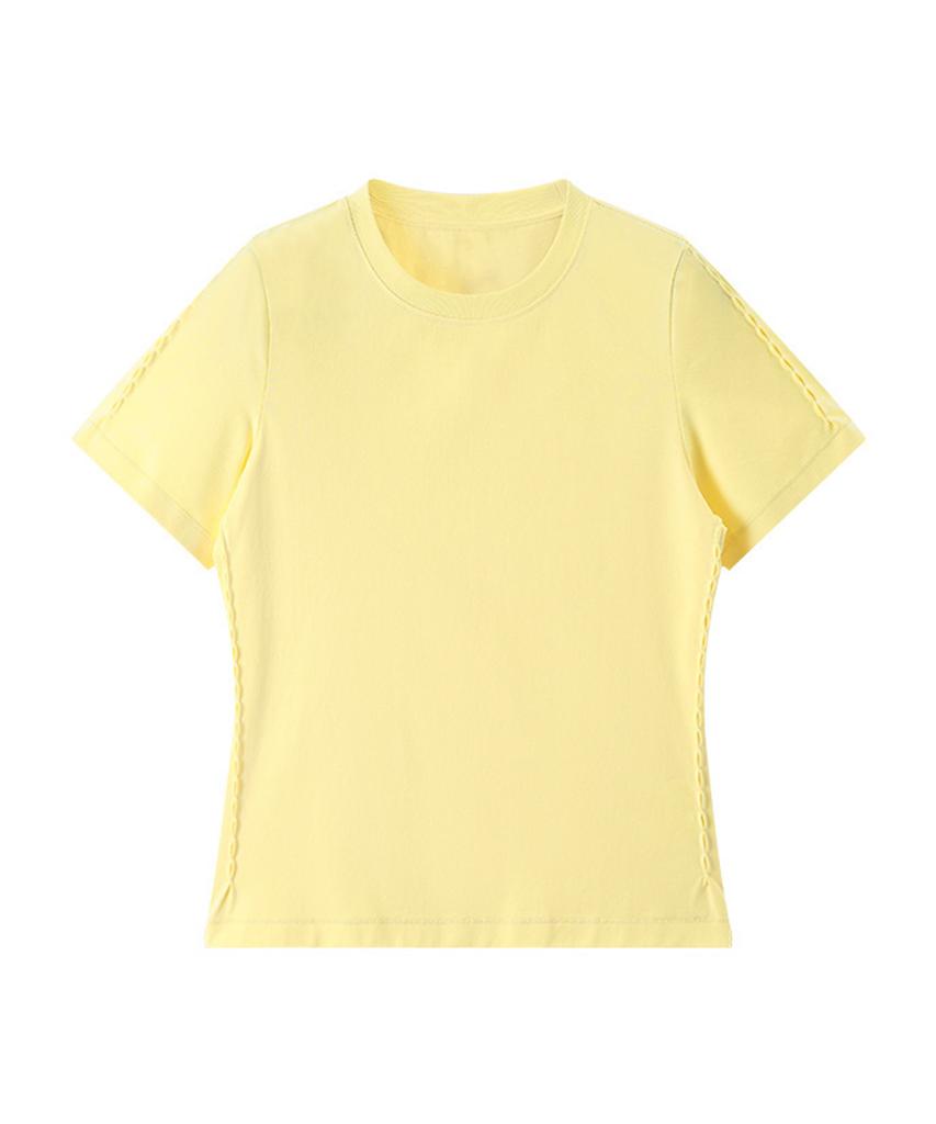 Beoteunseoul [Women'S] Loop Line Slim Short Sleeve (4 Colors)